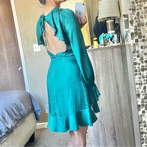 Hello Molly emerald ruffle dress